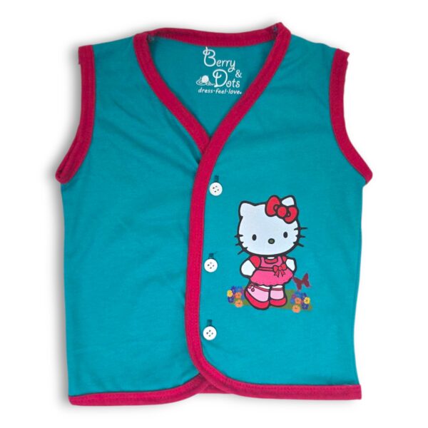 Plain Button Vest Jhabla