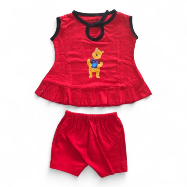 Plain A-Line Frock with Shorts Set