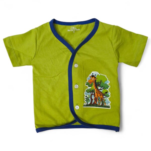 Plain Half Sleeve Button Jhabla